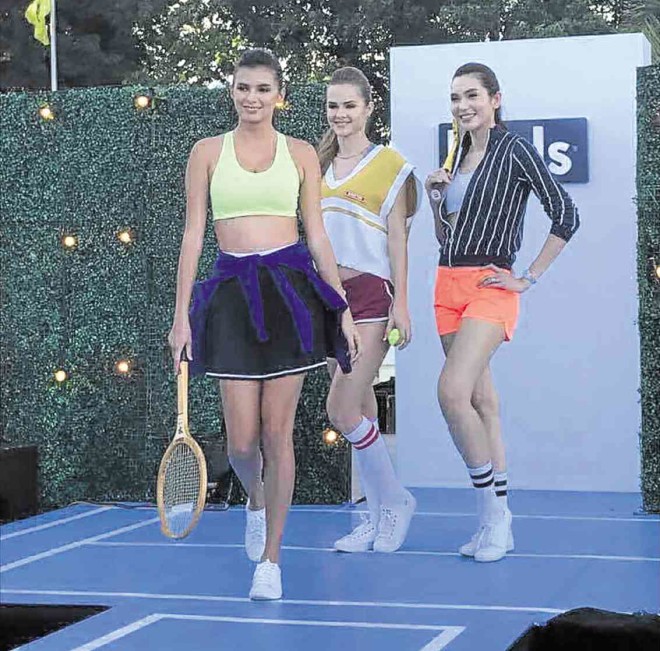 Models in athleisure looks and the latest kicks from Keds