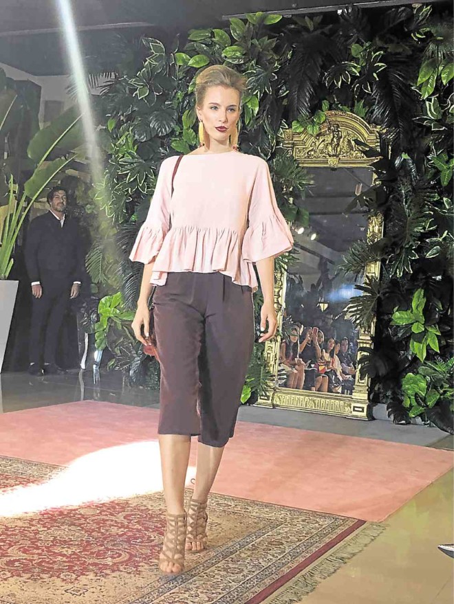 Frilled top and pants from U by Ricardo Preto