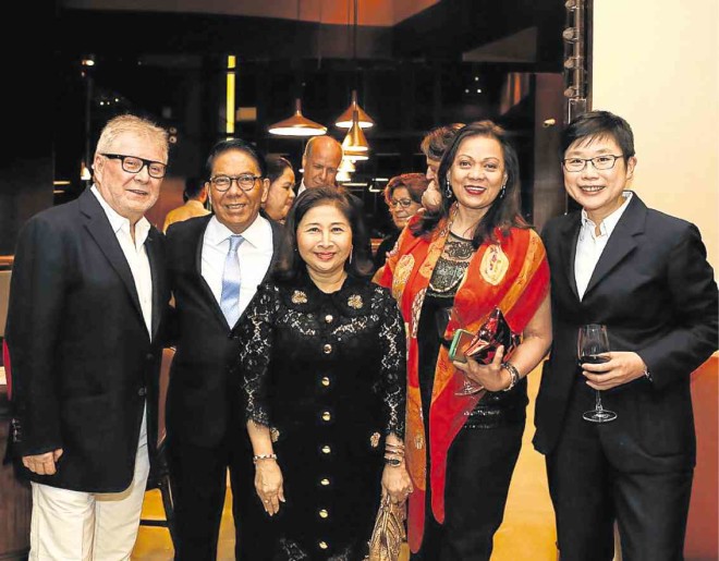 Edi Tekeli, special envoy to the US Jose Antonio, Hilda Reyes Antonio, Joanne de Asis-Benitez, Singaporean Ambassador Kok Li Peng