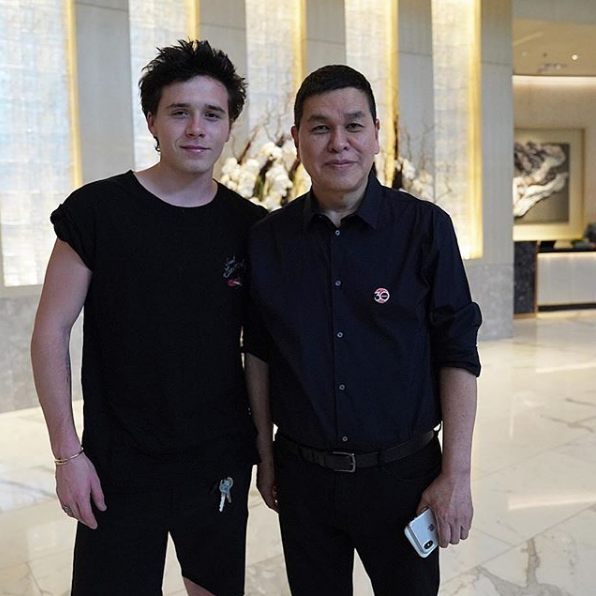 Brooklyn Beckham with Bench CEO and founder Ben Chan