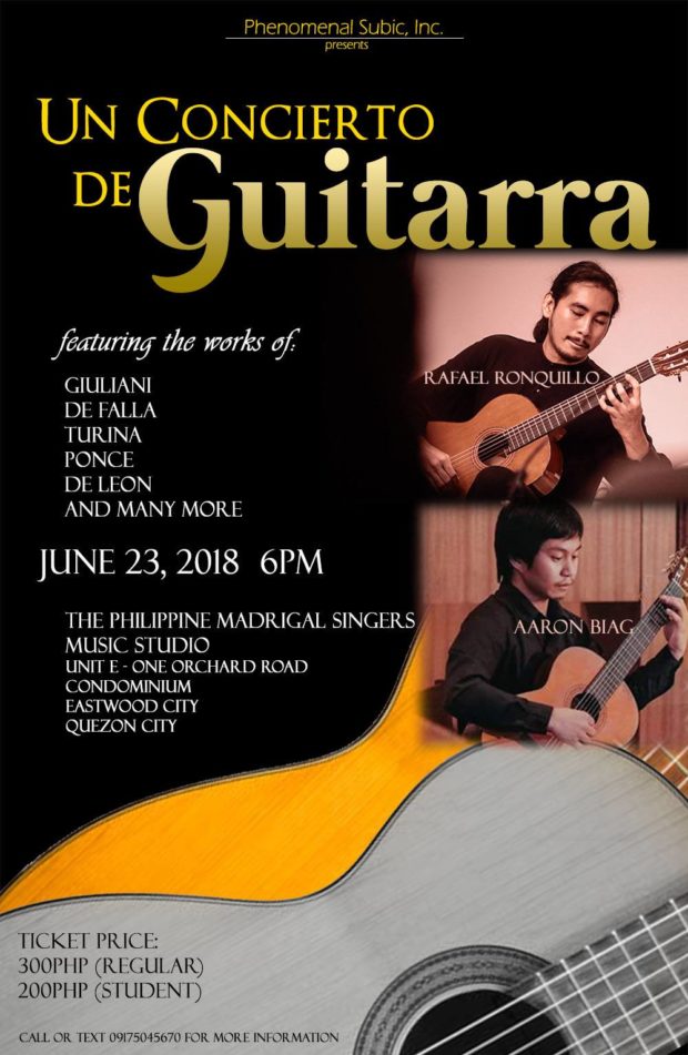 “Un Concierto de Guitarra,” a classical guitar concert