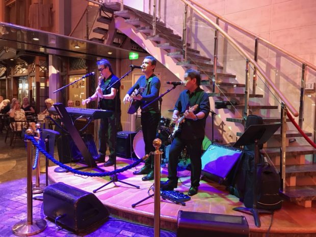 The Kronos band playing rock classics for the cruise's guests royal caribbean