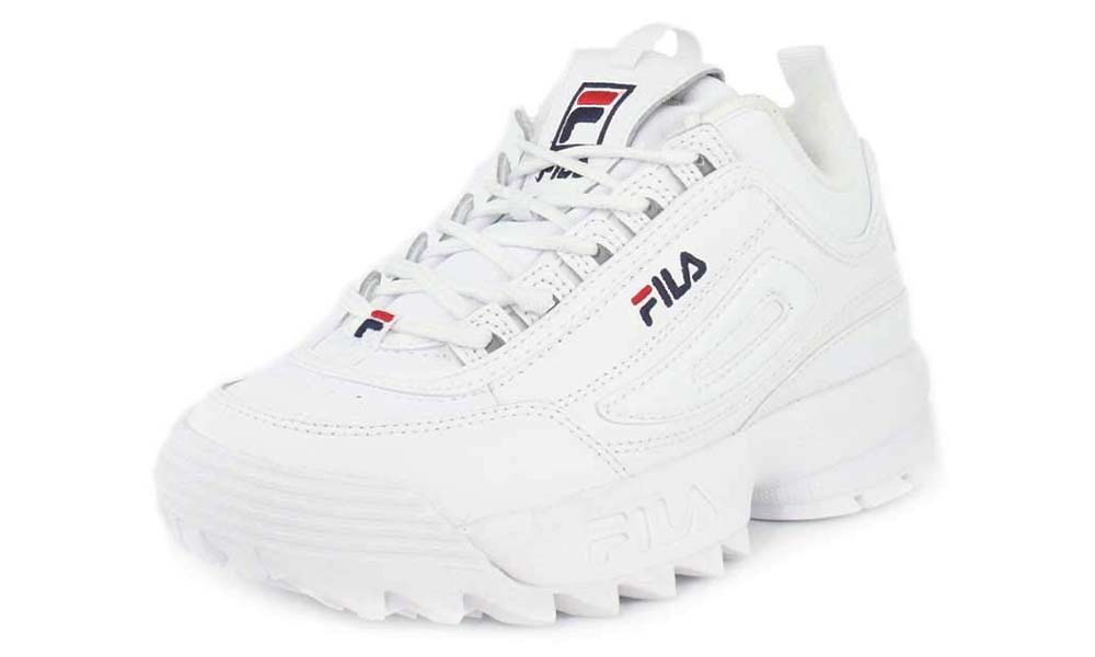 white shoes fila sneakers