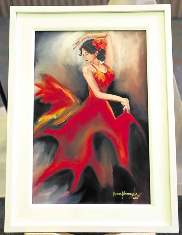 Ronna Manansala says ballerinas are the usual subjects of her paintings because dancing is close to her heart.