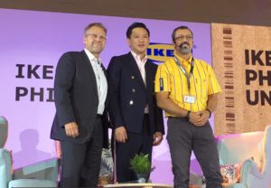 Ikea Southeast Asia managing director Christian Rojkjaer, SM Supermalls COO Steven Tan and Ikea Southeast Asia market development manager Georg Platzer