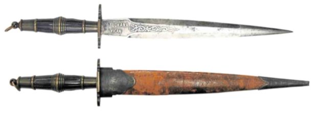Tinio’s dagger and scabbard; floor price, P50,000