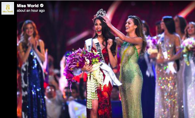Miss World hails newly crowned Miss Universe 2018 Catriona Gray