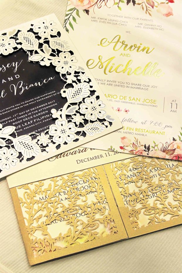 Laser-cut designs take invitations to a new level.