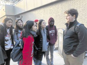 Global Trailblazers take a break from their hectic schedule to tour the MIT campus.