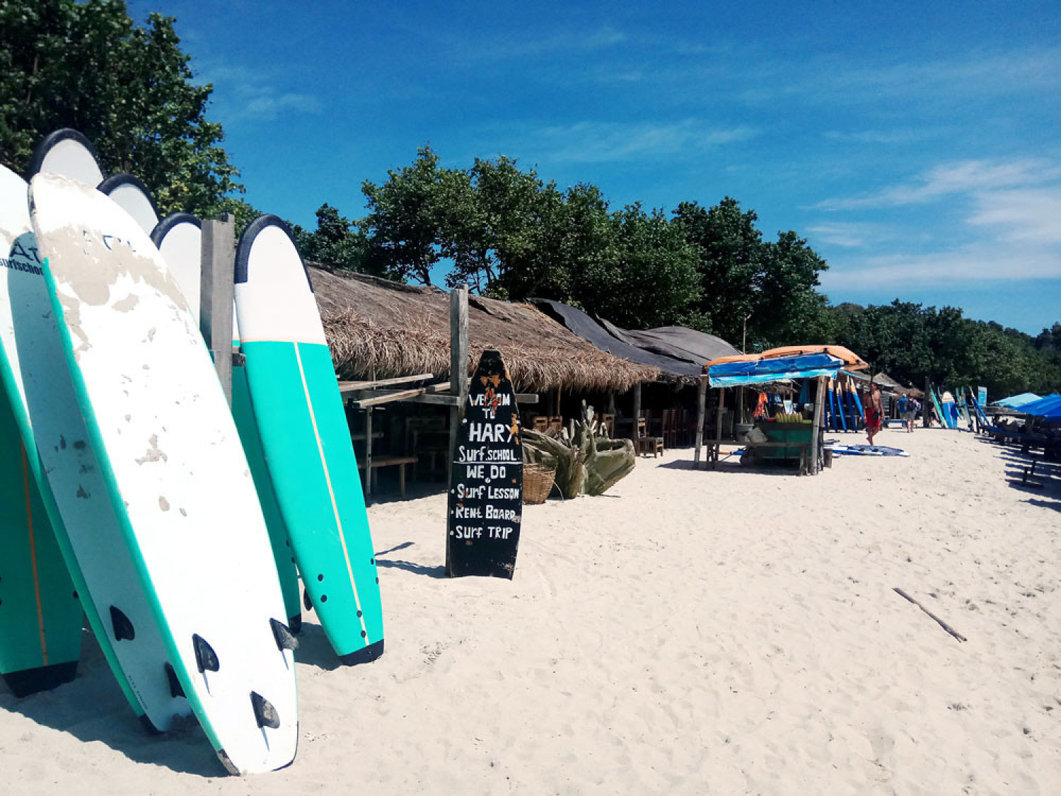 Time to learn: Surfboard rentals and schools are scattered along Selong Belanak Beach, which is just a 30-minute drive from Lombok’s tourist hub of Kuta. -/Vyara Wurjanta