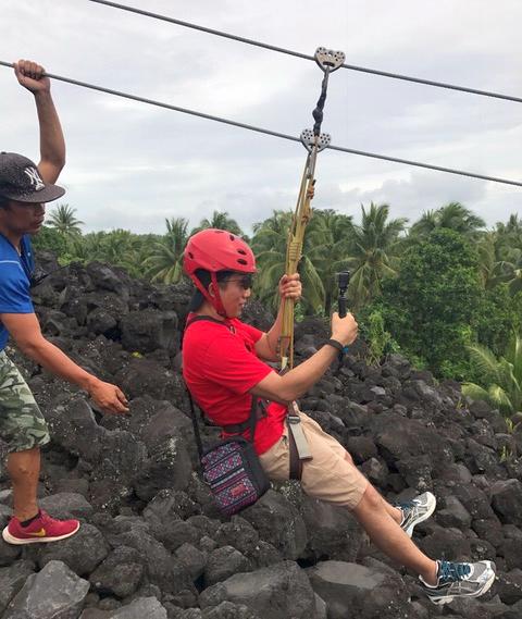  Writer's brother on a zipline