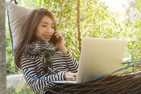 woman hammock gadgets