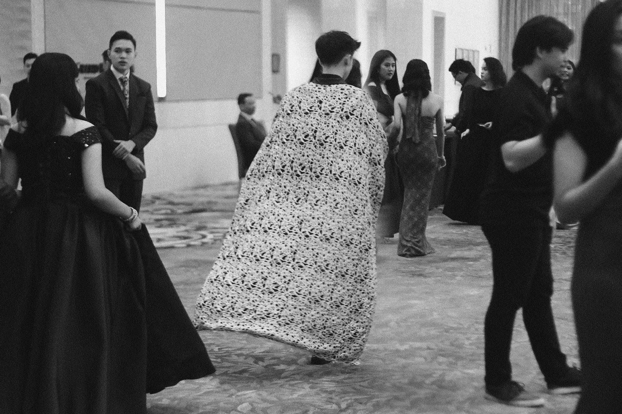 The pièce de résistance of Johan’s prom look was a floor-length cape. PHOTO COURTESY OF PAOLO CRODUA