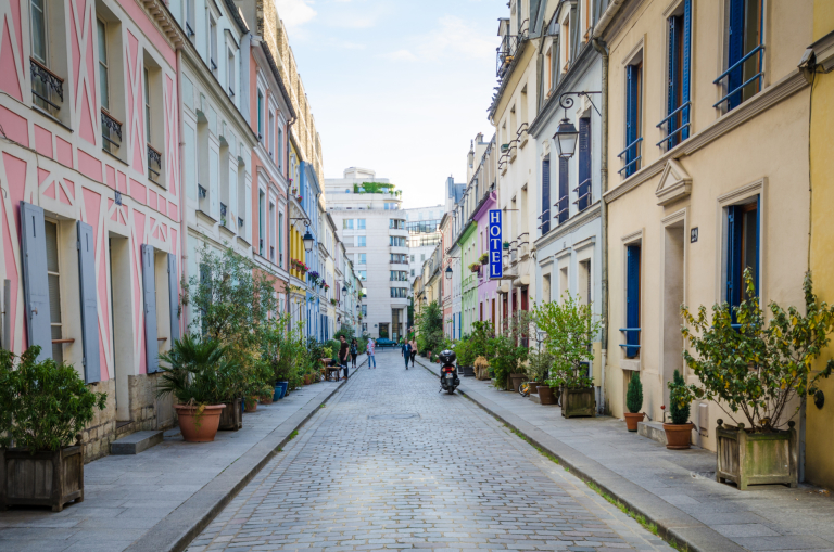 Rue Cremieux in Paris, France