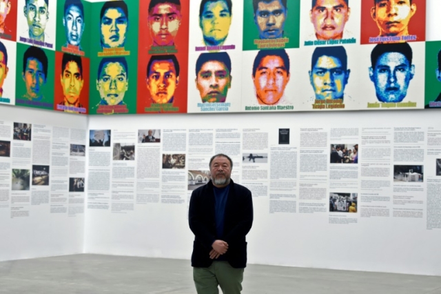 Ai Weiwei unveils portraits on Mexico's missing students