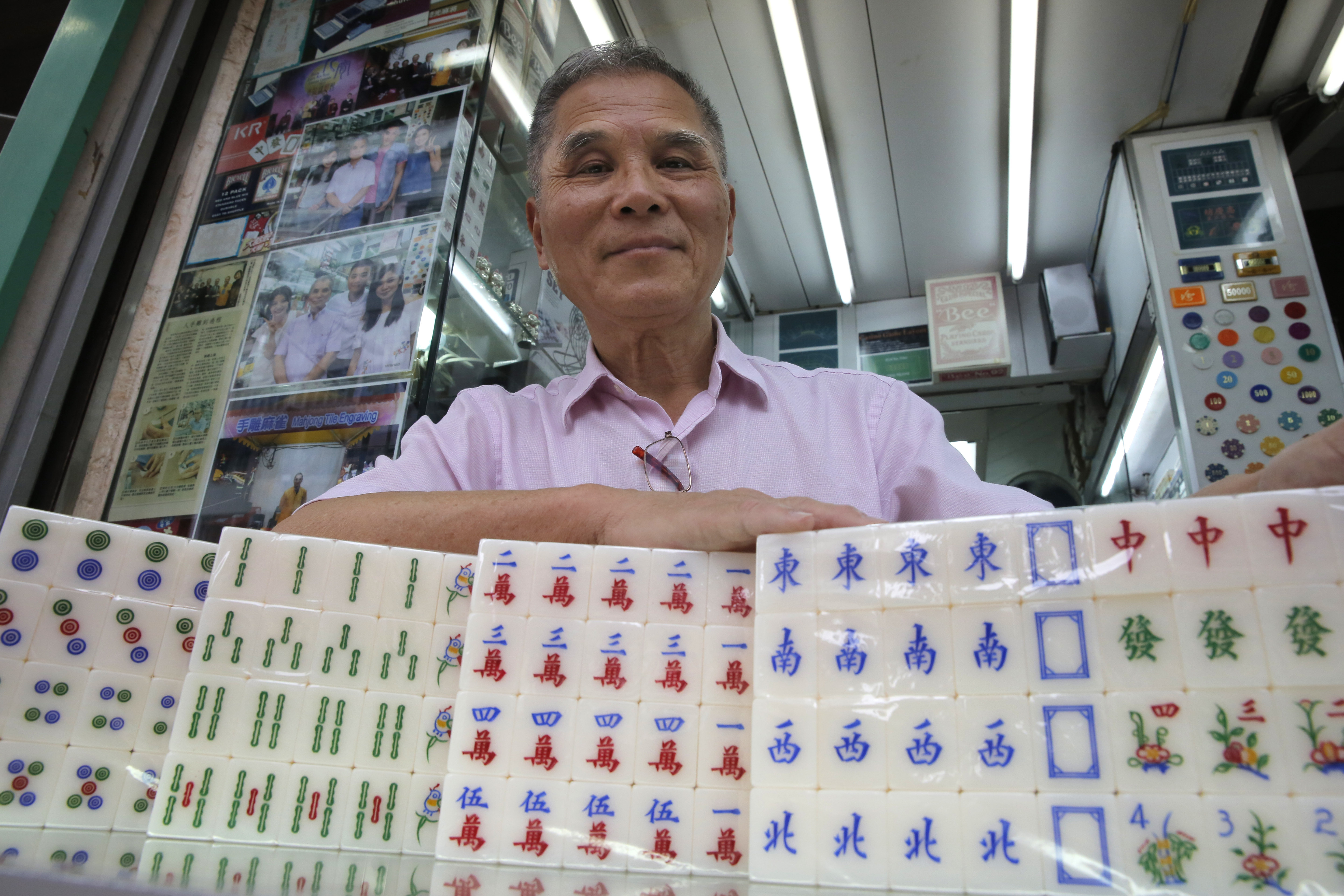 Hand-carved mahjong tiles are a dying craft in Hong Kong