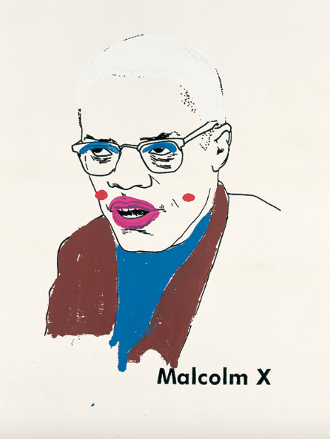 Glenn Ligon’s Malcolm X (Version 1) #1, 2000. PHOTO: Whitney Museum of American Art