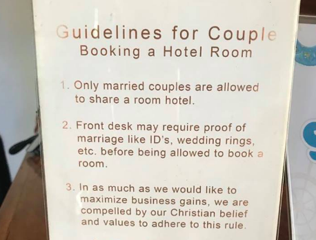 Iloilo hotel on 'married couples only' policy