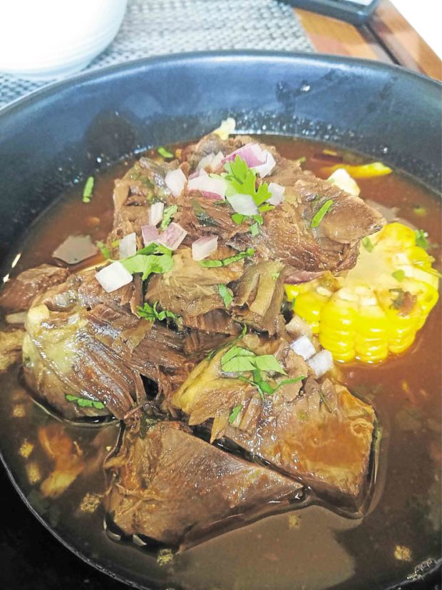 Mexican beef soup “caldo de res” is similar to our “bulalo”—slow-cooked beef shank and beef bones with vegetables and corn.