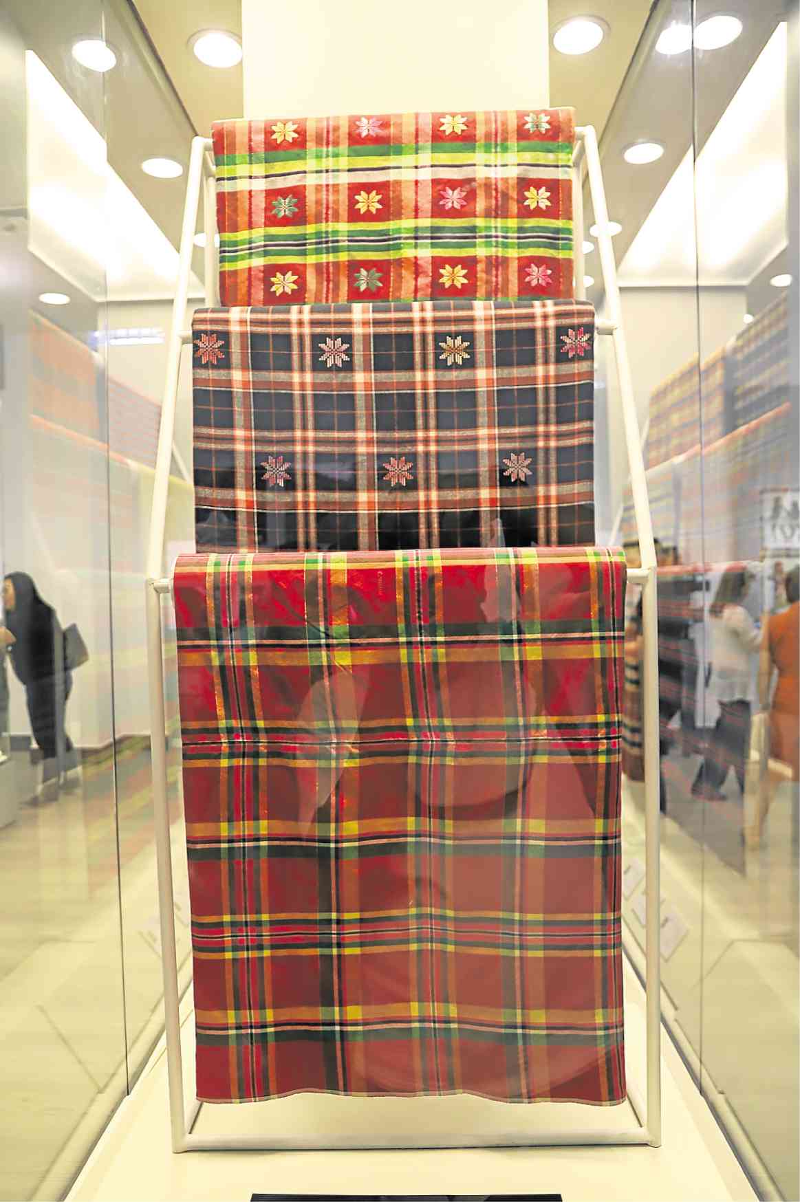 Localweaves at theHabol Panay textile gallery at the National Museum of Western Visayas