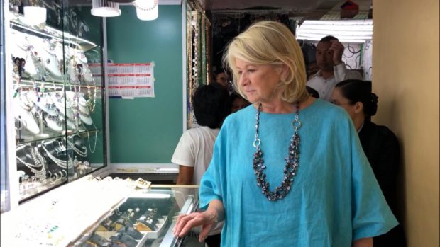 Lifestyle guru Martha Stewart shopping for jewelry at the Greenhills Shopping Center. PHOTO by RYAN LEAGOGO / INQUIRER.net
