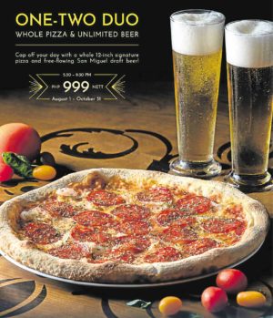 Pizza show and  beer promo at Okada