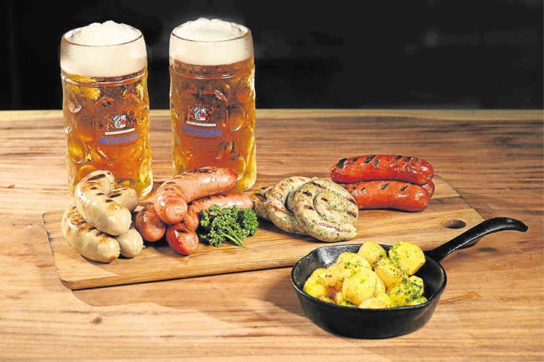 “Prost!” Enjoy pretzels, Munich-style sausages and beer at Solaire