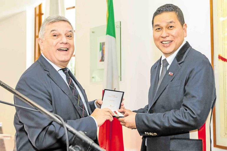 Ben Chan receives the Order of the Star of Italy