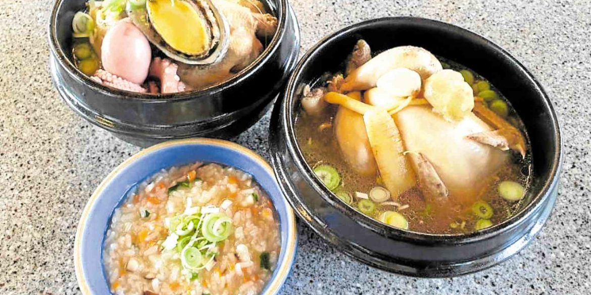 Seafood Samgyetang, Samgyetang, and Samgyetang Porridge