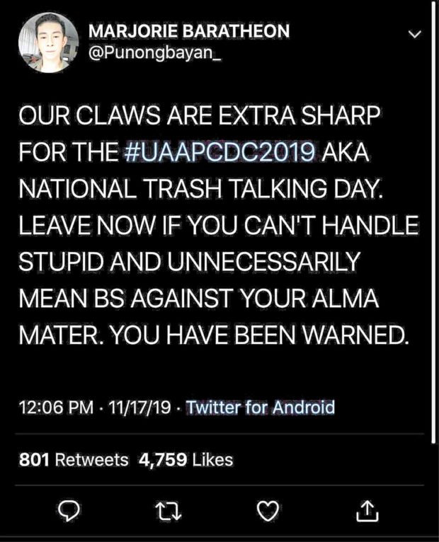 UAAP Cheerdance Competition: ‘National Trash Talk Day’