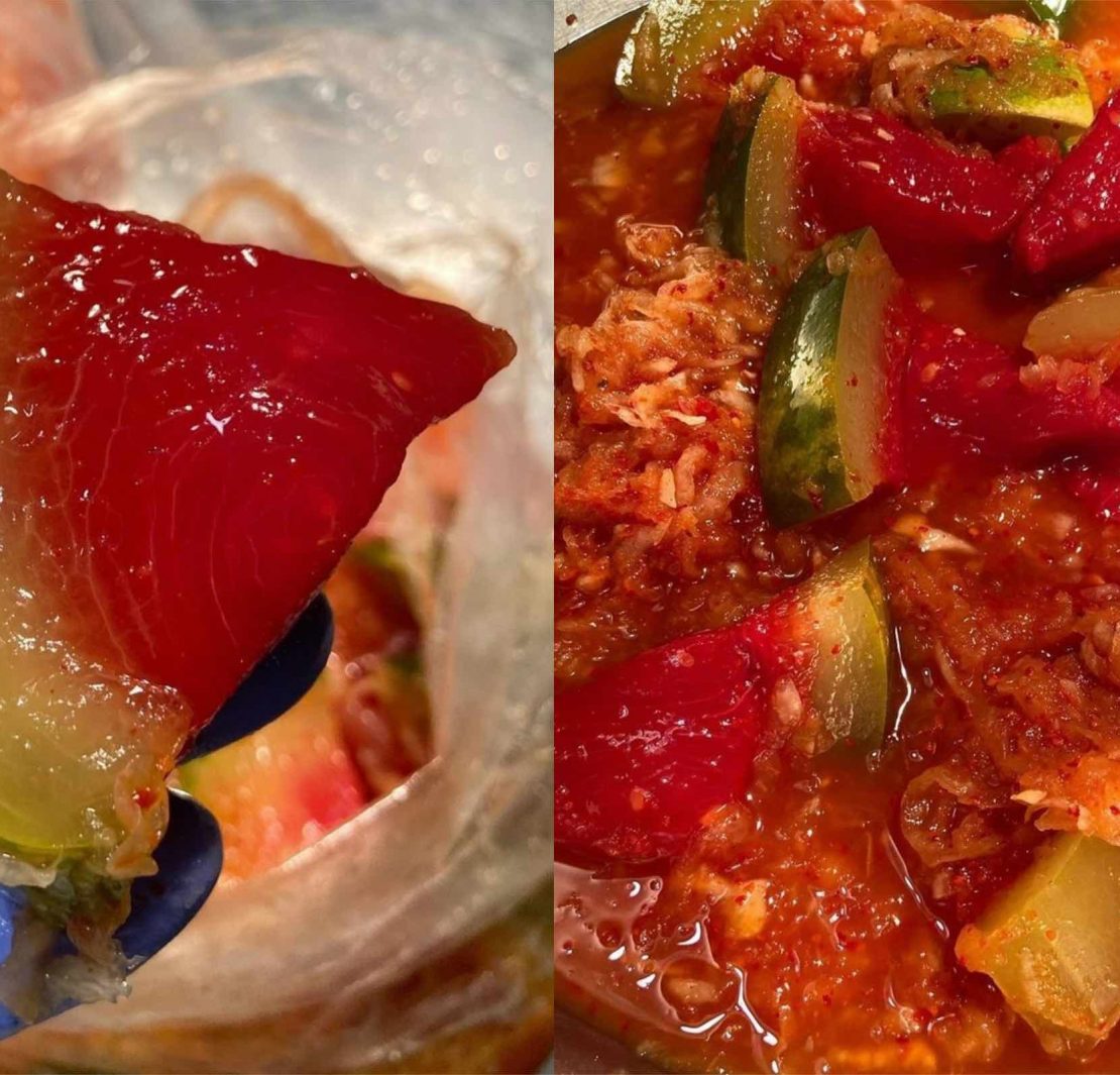 Yes, you can kimchi (verb) watermelon—all of it