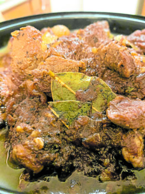 Rib-eye adobo: “It tastes even better when you reheat it after a few days.”