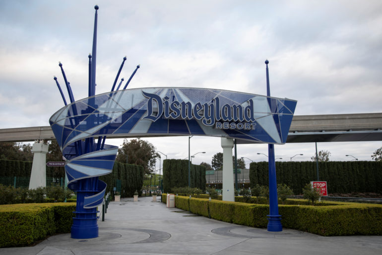 Walt Disney Co's Disneyland and California Adventure theme parks in Southern California are now closed due to the global outbreak of coronavirus in Anaheim