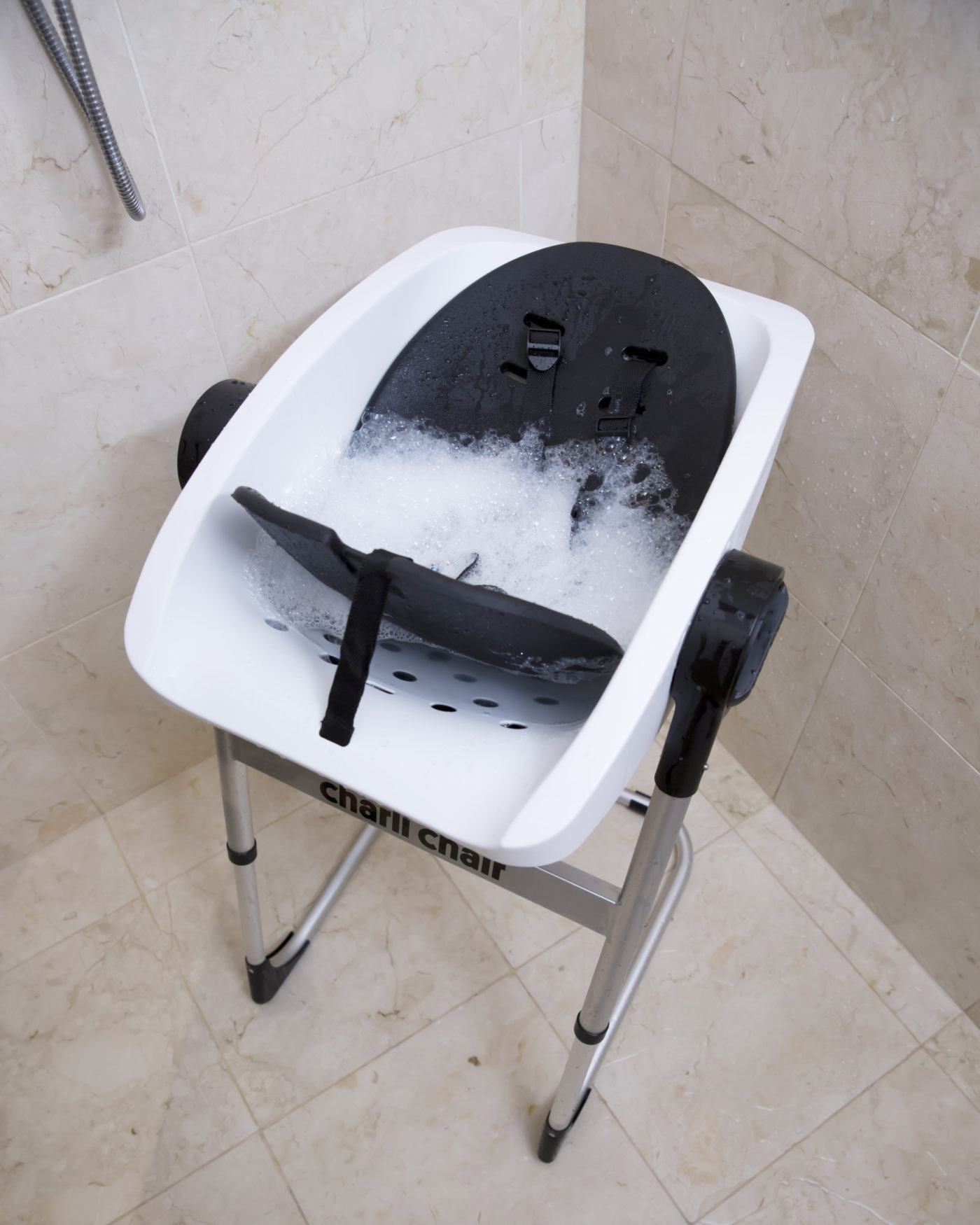 A chair that's designed for baby’s bath Meet the Charli Chair