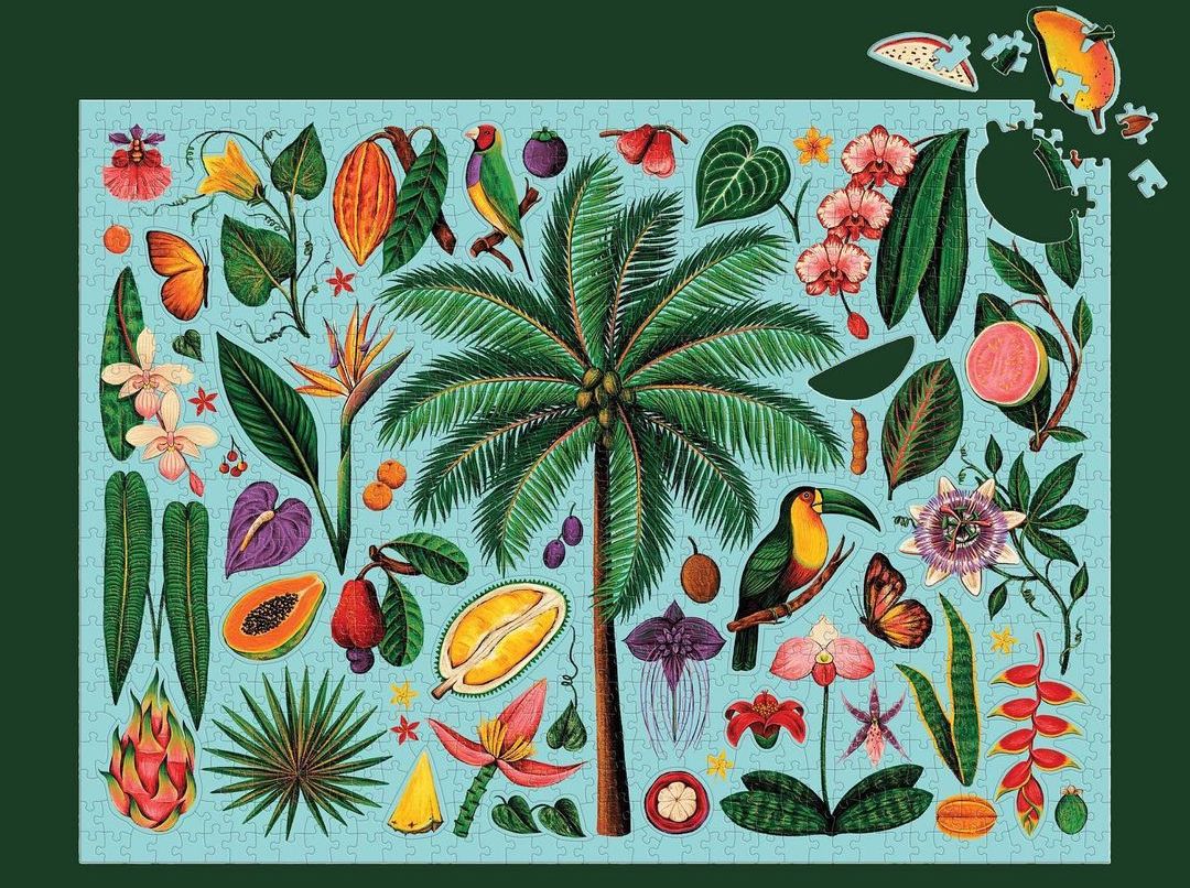 LOOK: Filipina artist Raxenne Maniquiz designs 1,000-piece tropical-inspired puzzle for popular US novelty brand