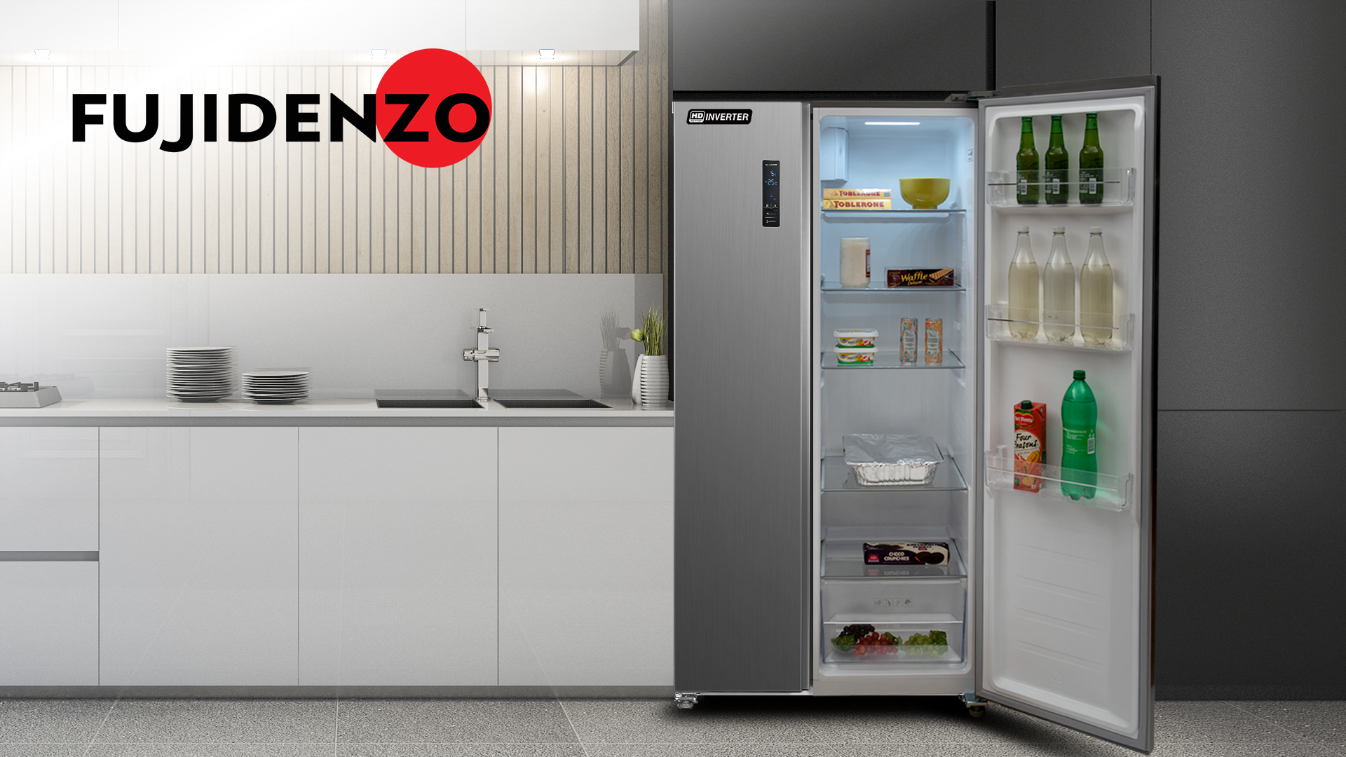 Fujidenzo HD Inverter Side-By-Side Refrigerator
