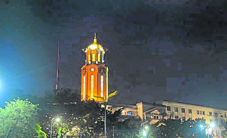City Hall and clock tower at night