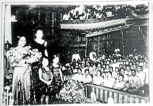 Curtain call for the artist after a concert at a Manila theater