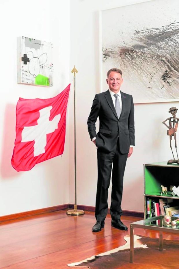 Switzerland Ambassador Alain Gaschen: “I like the logo of the 65th anniversary of our diplomatic ties because it forms a smile, which we have not seen much of these past two years.”