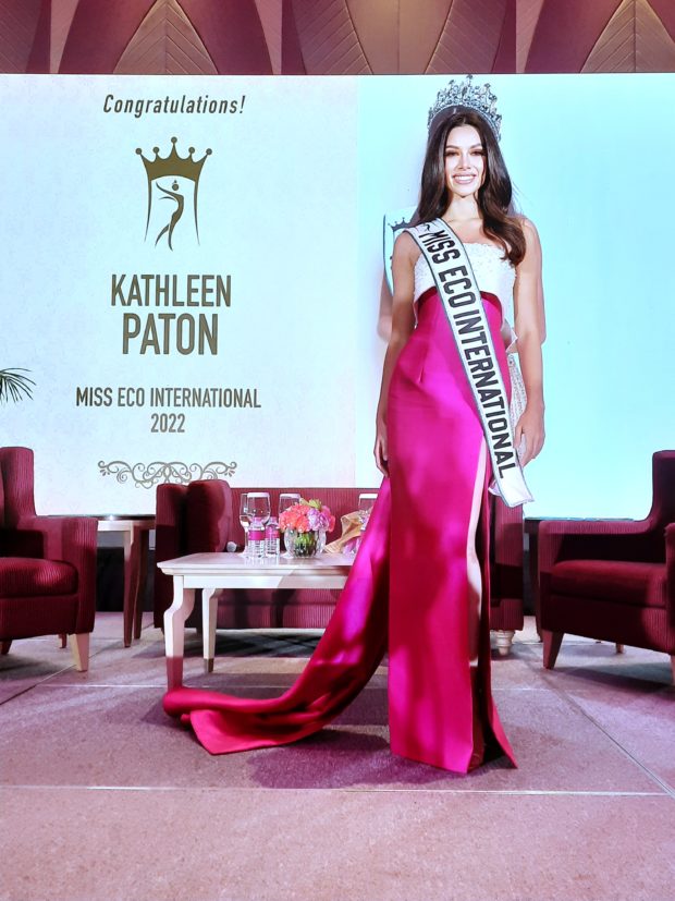 Kathleen Paton, Miss Eco International