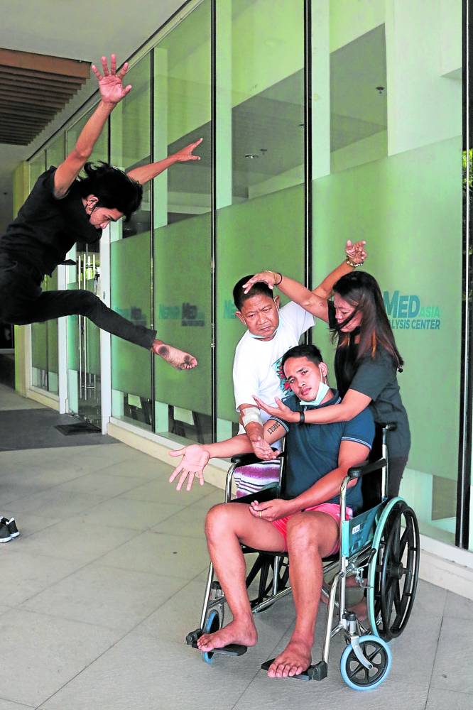 Danceability is inclusive, since the final product involves mixing people with disabilities (PWDs) with the nondisabled. The PWDs on the right create a shape as a dancer jumps into their space.