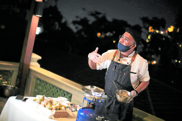 Circa 1900 head chef Jonico Delaca whips up a delicious batch of “tuslob buwa.”