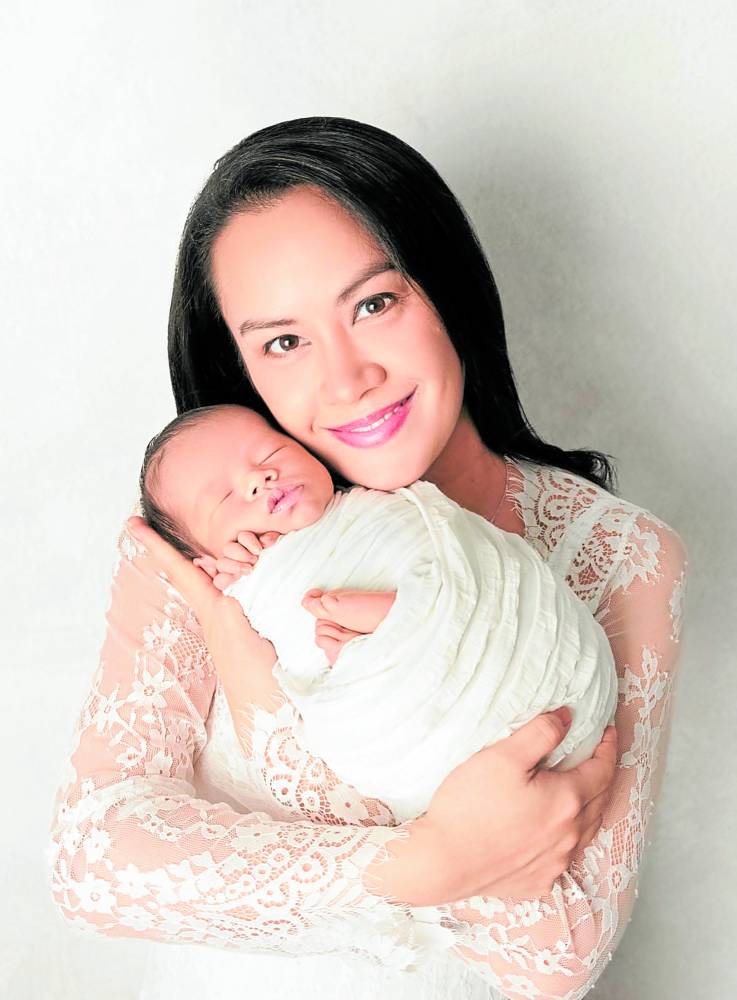 Michelle Barrera-Juban and baby Luca
