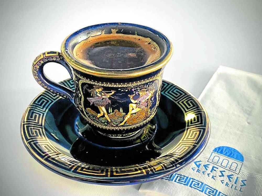 Greek coffee at Gefseis