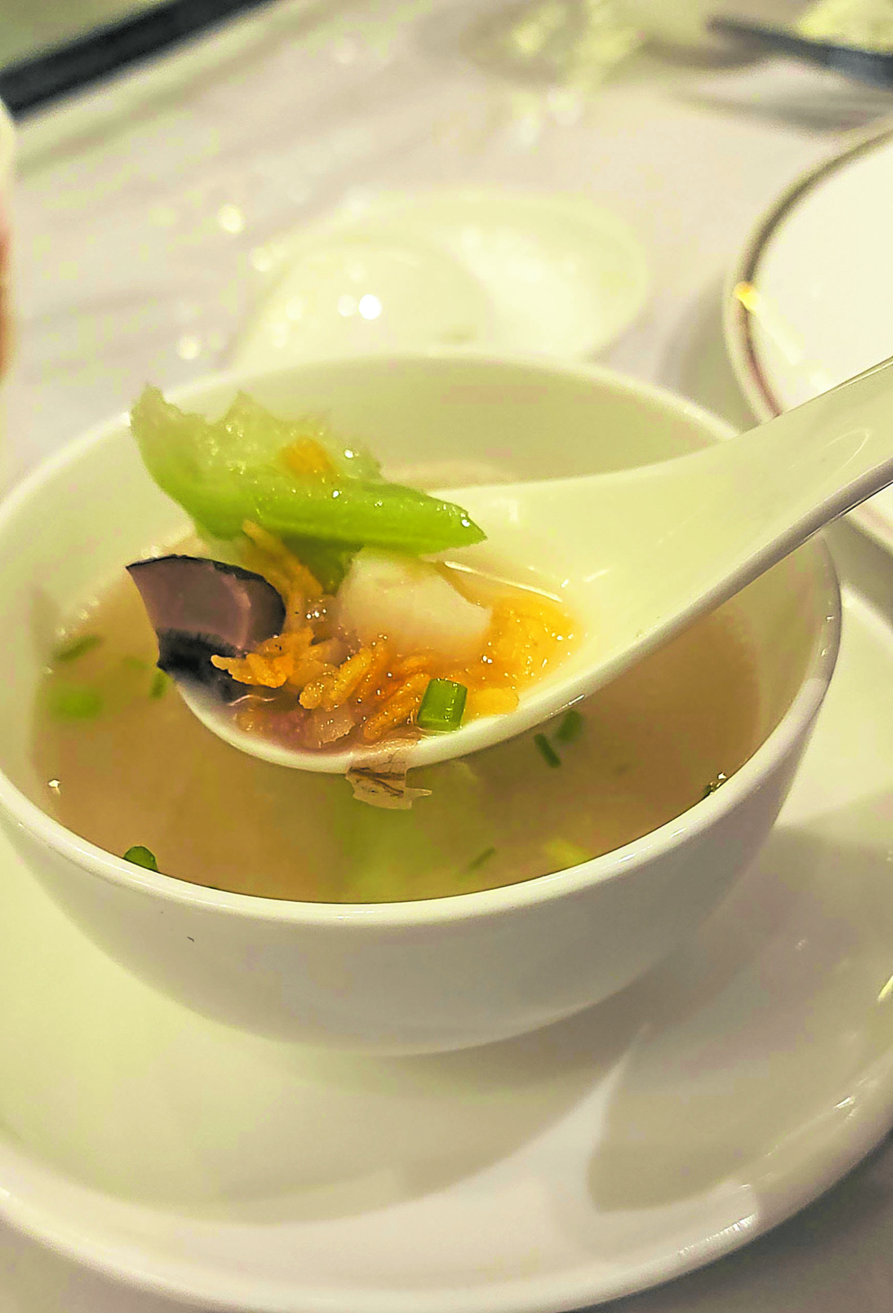 Seafood popper rice soup