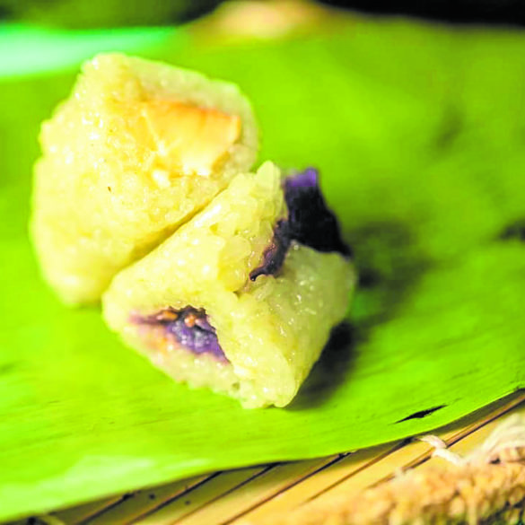 “suman” with “ube” and leche flan by Aging’s