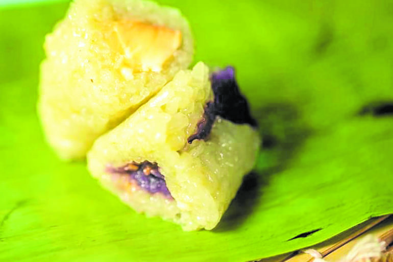 “suman” with “ube” and leche flan by Aging’s