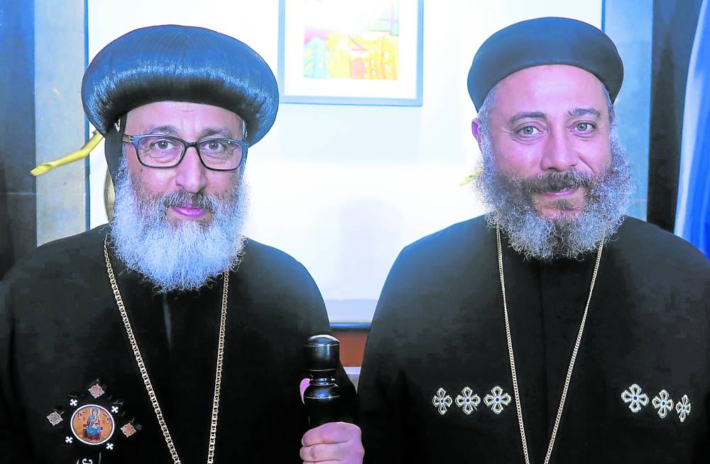 Bishop Rewis and Father Mina of the St. Mark Coptic Orthodox Foundation