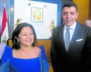 First lady Liza Araneta-Marcos, Egypt Ambassador Ahmed Shehabeldin