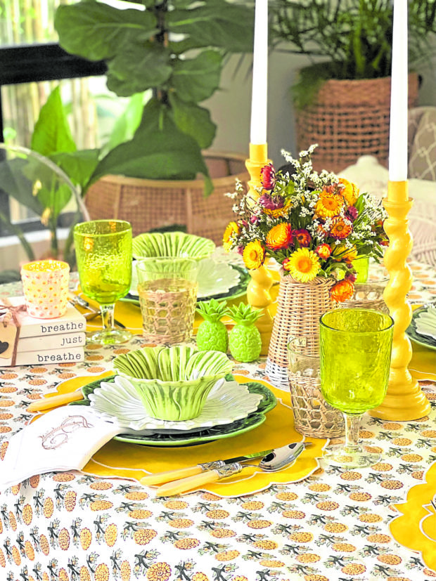 Finding solace in loud, colorful tablescapes
